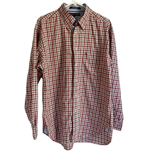 Tommy Hilfiger Long Sleeve Cotton Button Down Shirt Mens Large - Picture 2 of 10